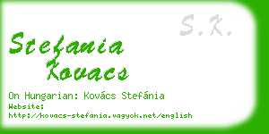 stefania kovacs business card